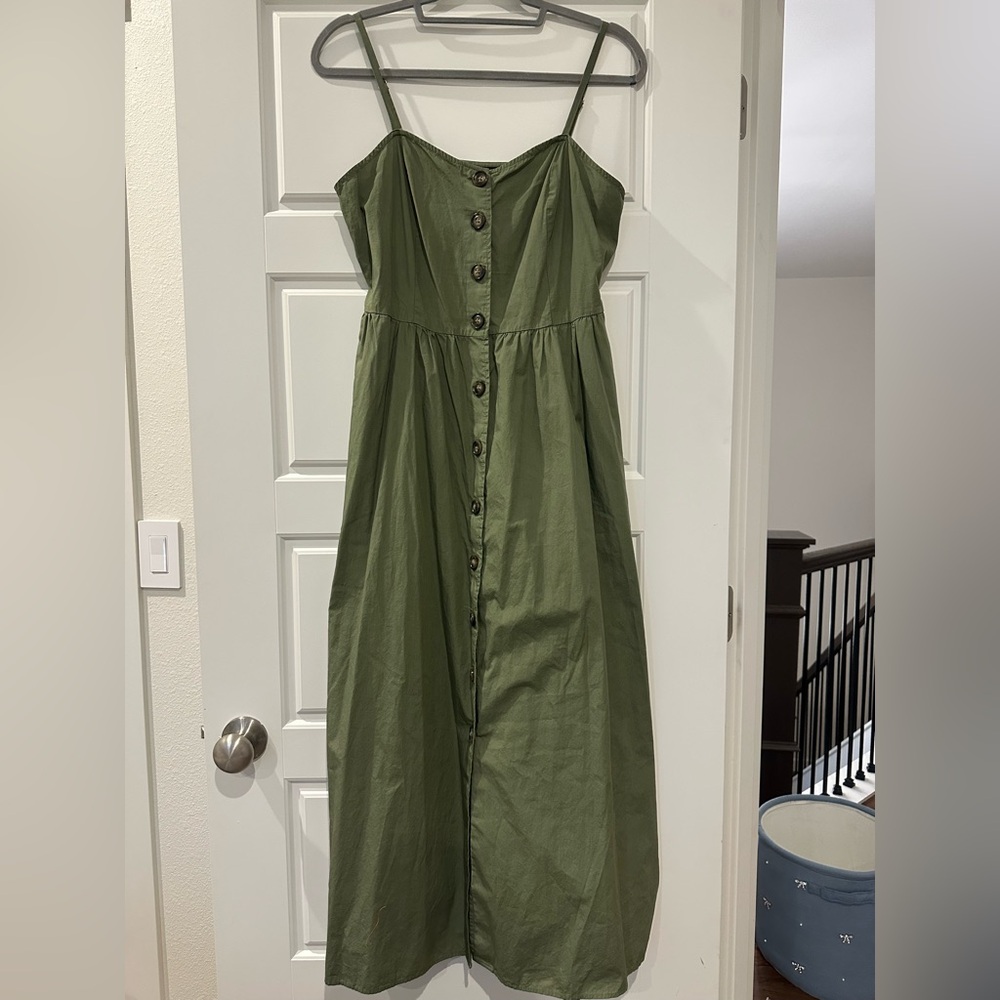 Who What Wear Green Dress with Pockets